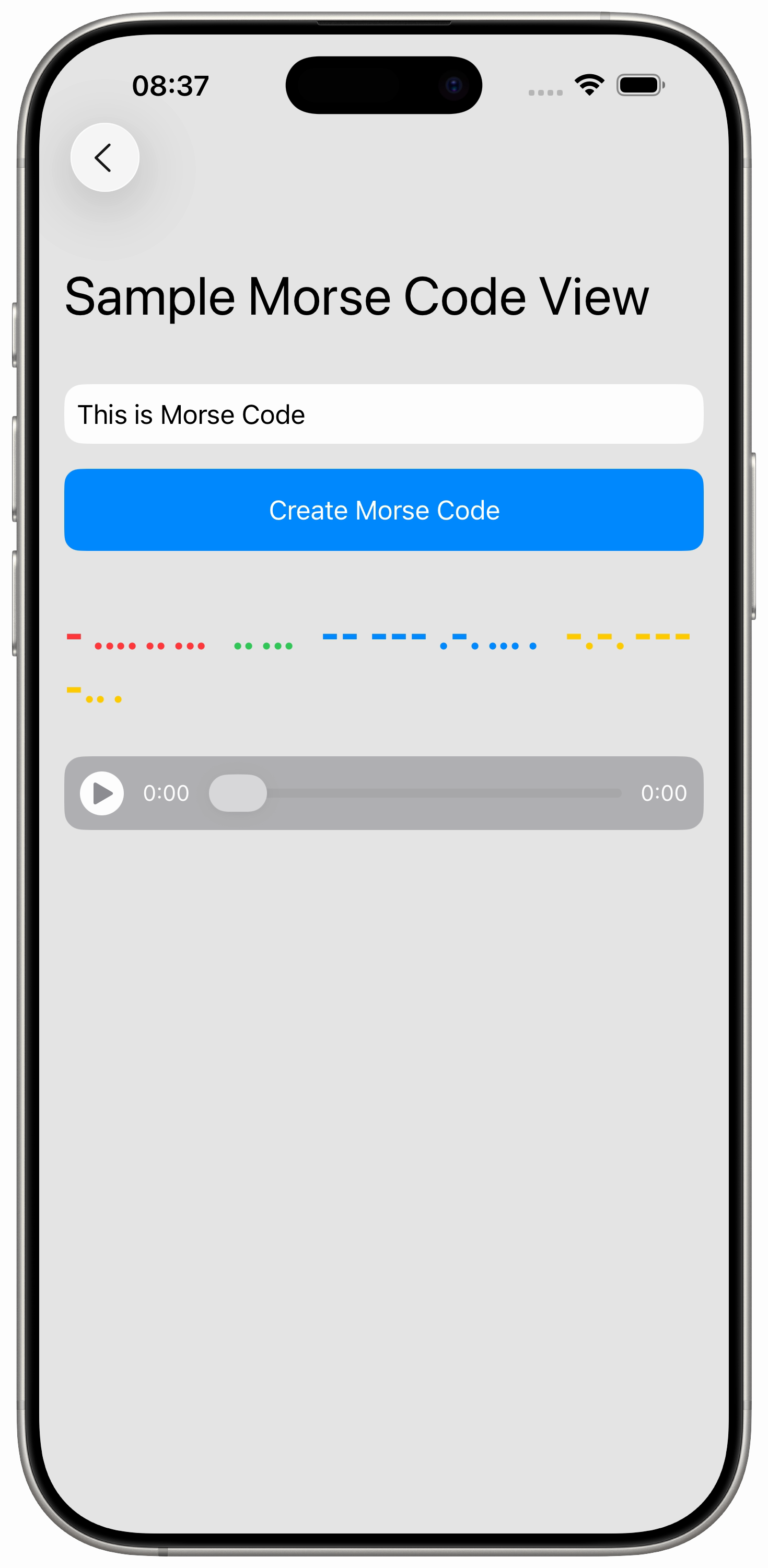 Create Morse Code and Play it - Morse Code Player