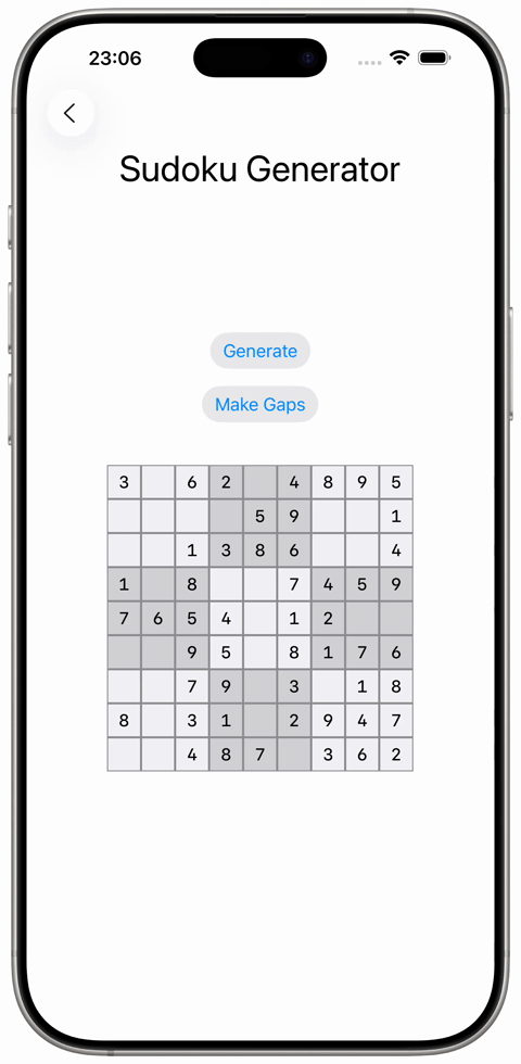 Sudoku - Generator Views