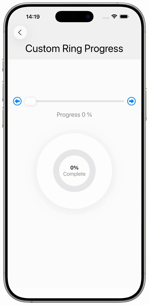 SwiftUI Custom Ring Progress View